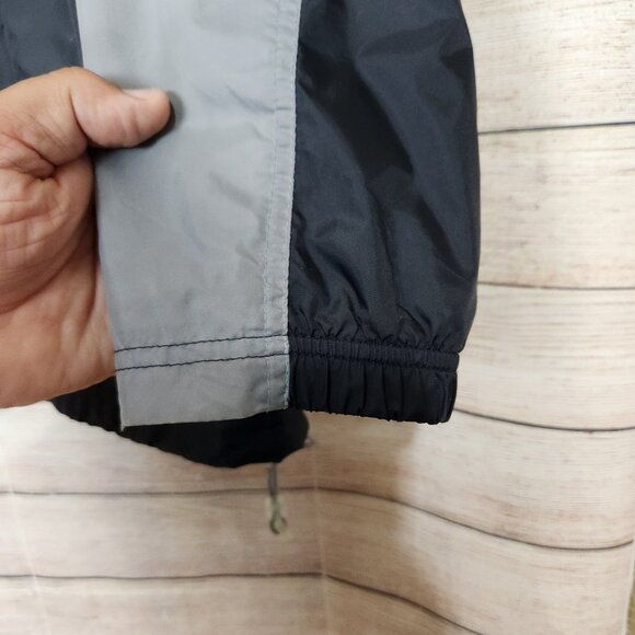 NIKE Windbreaker Jacket RN56323 Black Gray Zipper Men's Size Large Zip Pockets - Picture 7 of 16